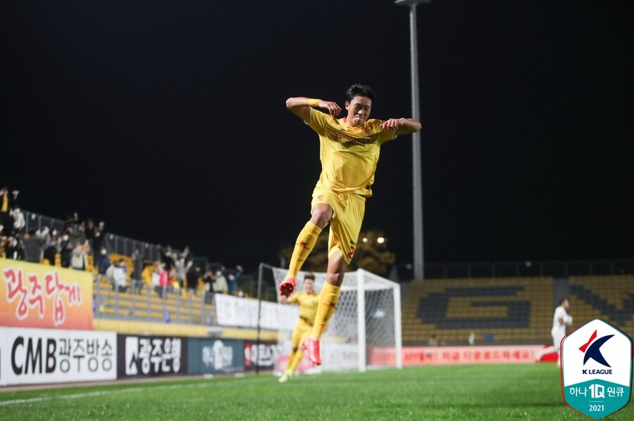 ▲ 광주FC의 허율 ⓒ한국프로축구연맹