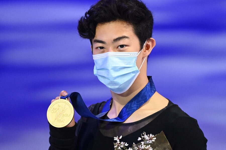 ▲ 중국계 미국 피겨스케이팅 스타 네이선 첸(중국명 첸 웨이) ⓒ연합뉴스/AFP/AP
