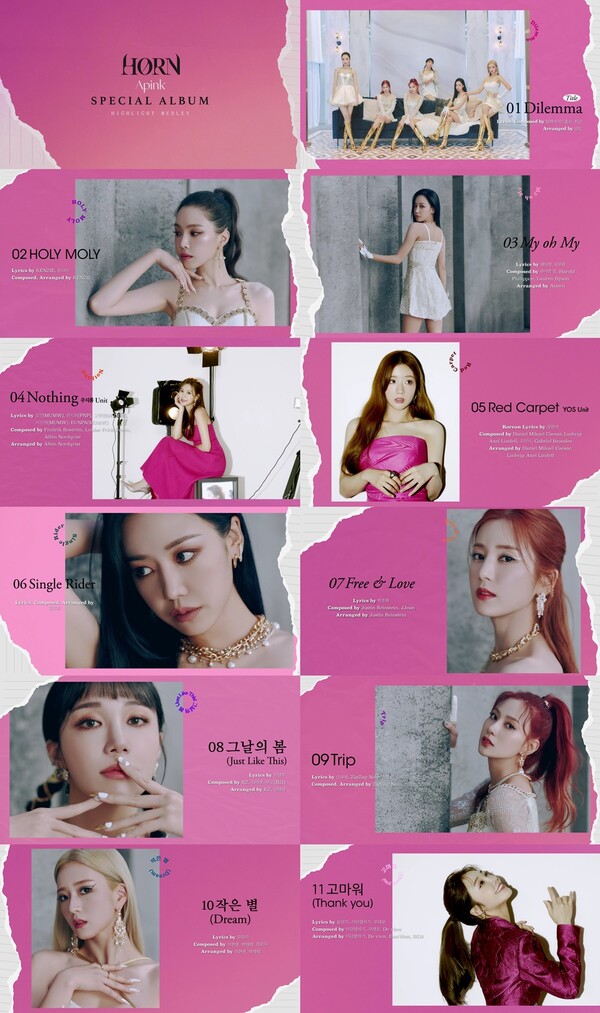 에이핑크, '혼' 음원 미리듣기 영상 공개…멤버 작사 참여-유닛곡 ‘눈길’