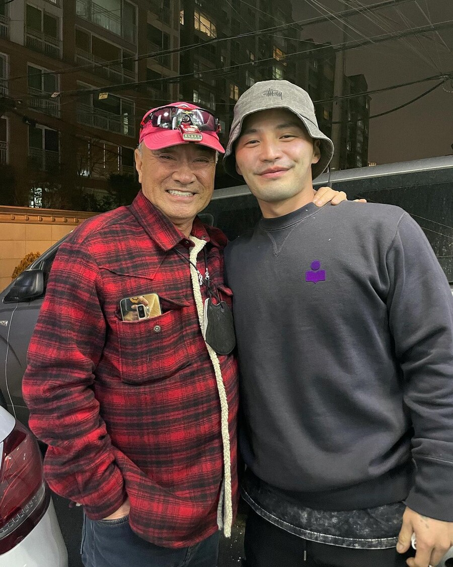 ▲ 이덕화(왼쪽), 마이크로닷. 출처ㅣ마이크로닷 인스타그램