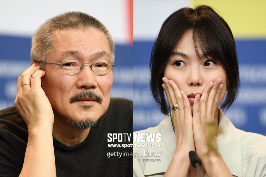 ▲ 70회 베를린국제영화제 공식기자회견에서 커플링을 착용한 홍상수(왼쪽) 감독과 김민희.  ⓒ게티이미지