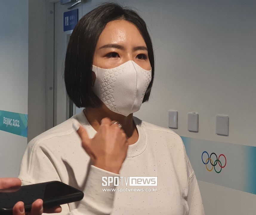 ▲ 베이징올림픽 현장을 찾은 이상화. ⓒ베이징, 고봉준 기자
