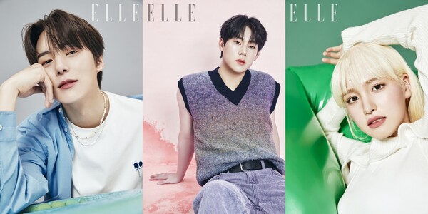 ▲ 몬스타엑스 민혁과 주헌, 아이브 리즈가 화보로 뭉쳤다. 제공|엘르, 올리브영