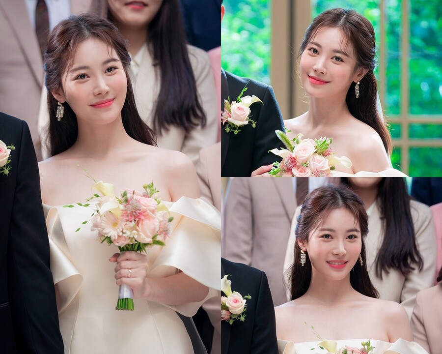유라, 눈부신 웨딩드레스 비주얼…구남친 송강, 도발할만한 미모