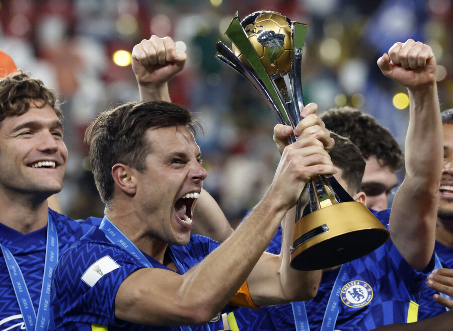 ▲ 2021 FIFA 클럽월드컵 우승을 차지한 세사르 아스필리쿠에타(첼시) ⓒ연합뉴스/REUTERS