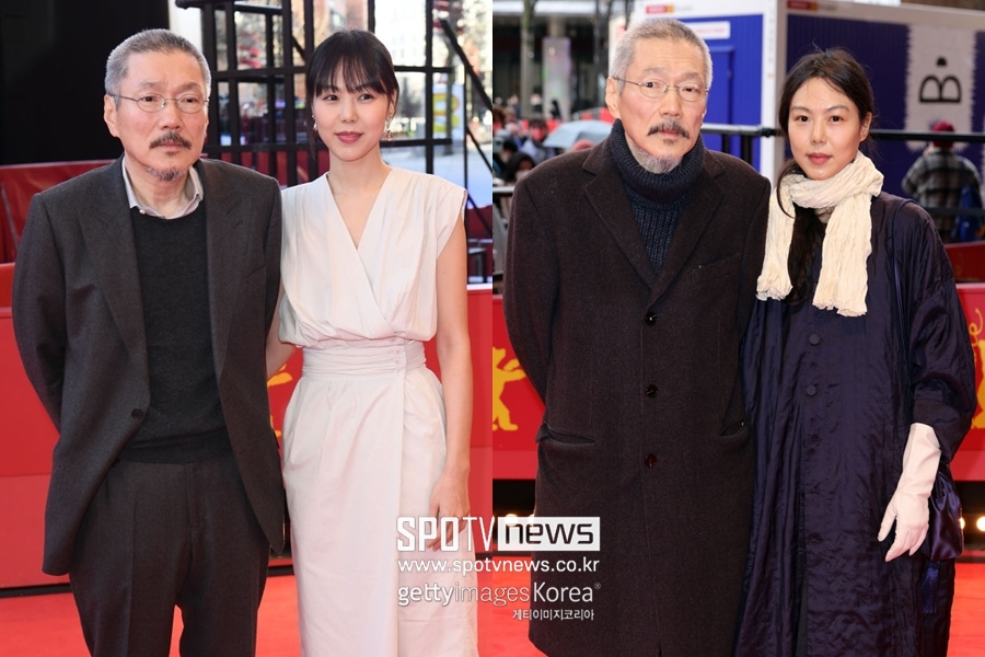 ▲  2020년 제 70회 베를린영화제(왼쪽), 올해 제72회 베를린영화제의 홍상수 감독과 김민희. ⓒ게티이미지