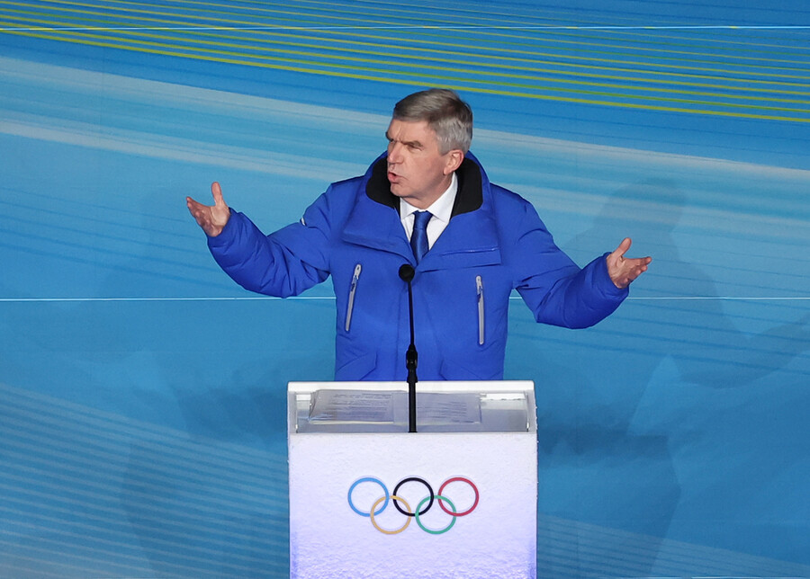 ▲  연설하는 토마스 바흐 국제올림픽위원회(IOC) 위원장 ⓒ연합뉴스
