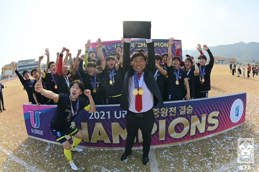 ▲ 전주대는 지난해 U-리그 왕중왕전 정상에 올랐다. ⓒ대한축구협회