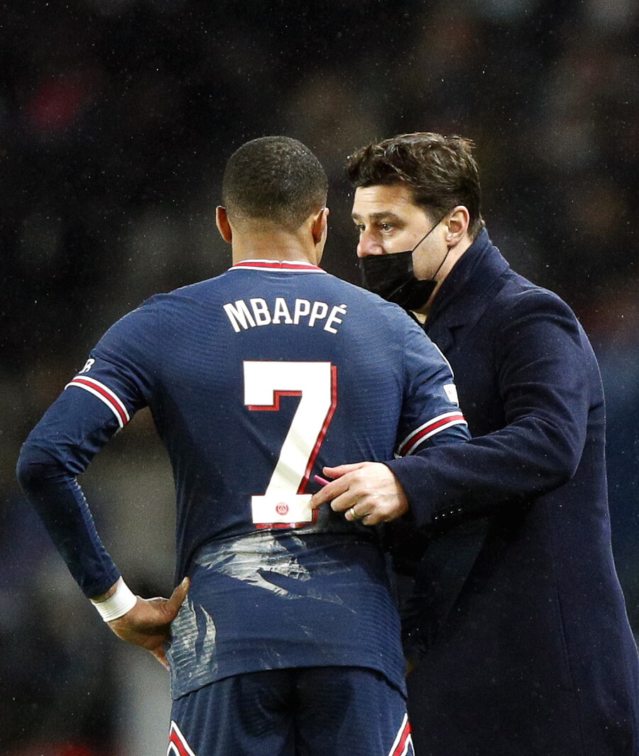 ▲ PSG 공격수 음바페, 포체티노 감독. ⓒ연합뉴스/EPA