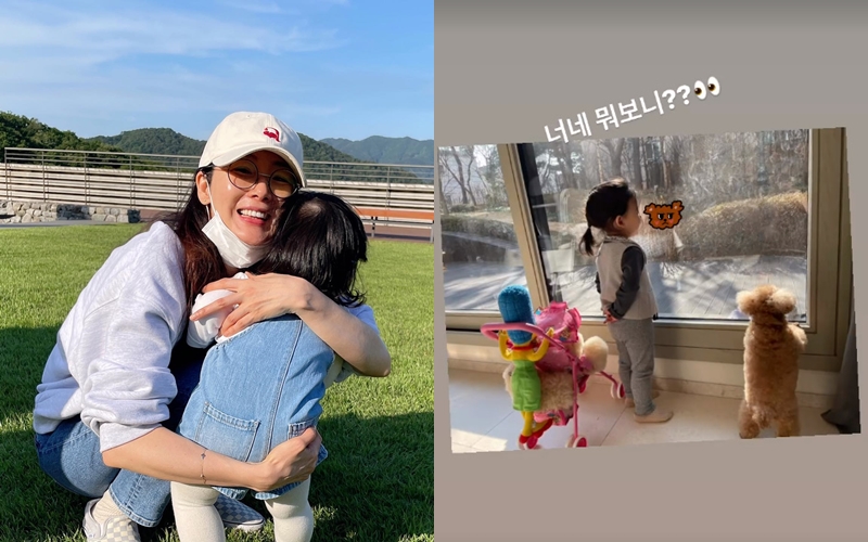 최지우 딸, 21개월인데 포스는 '찐어른'…뒷짐지고 풍경 감상