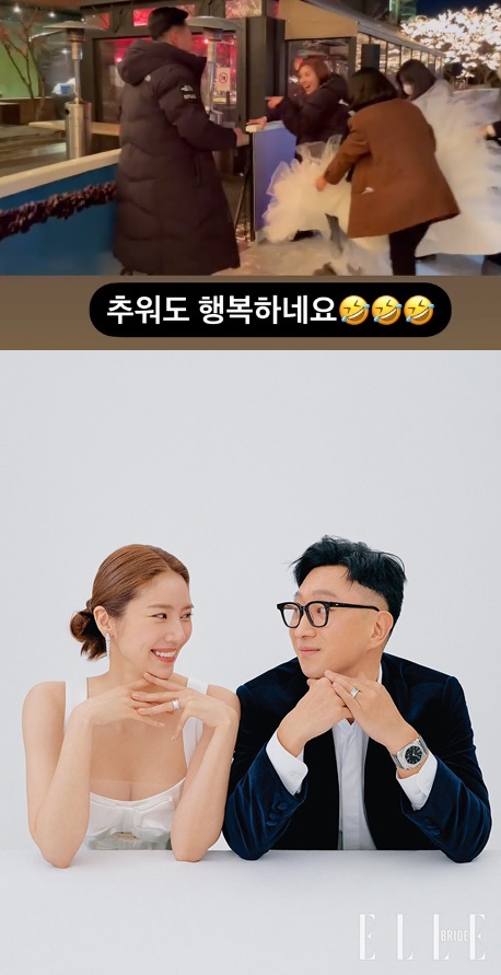 ▲ 손담비, 이규혁. 출처| 손담비 인스타그램, 엘르코리아 인스타그램