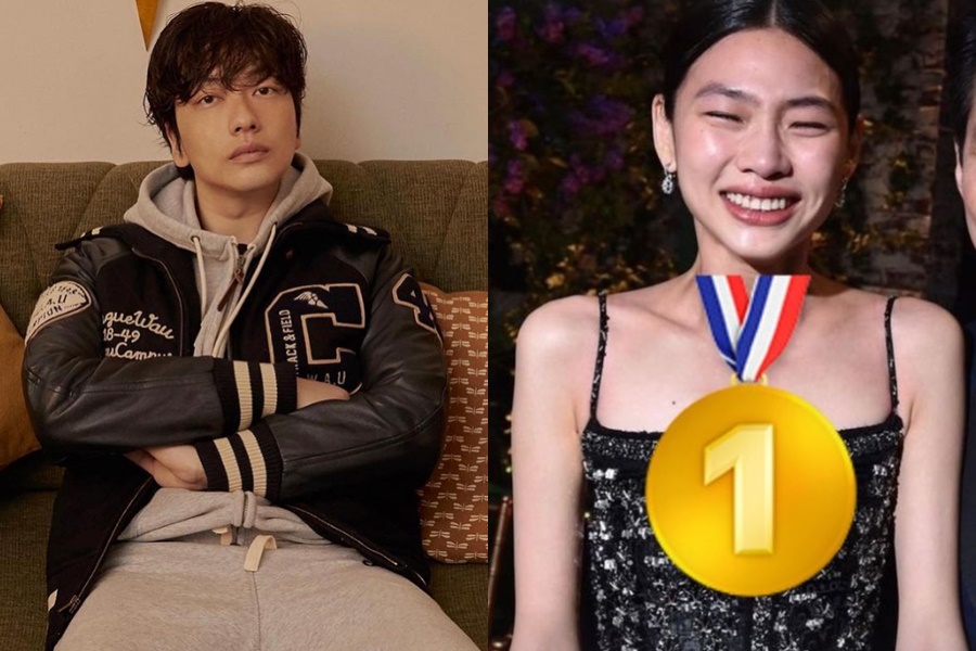 이동휘, ♥정호연 美SAG 수상에 감격했네…금메달 걸어준 '럽스타그램'