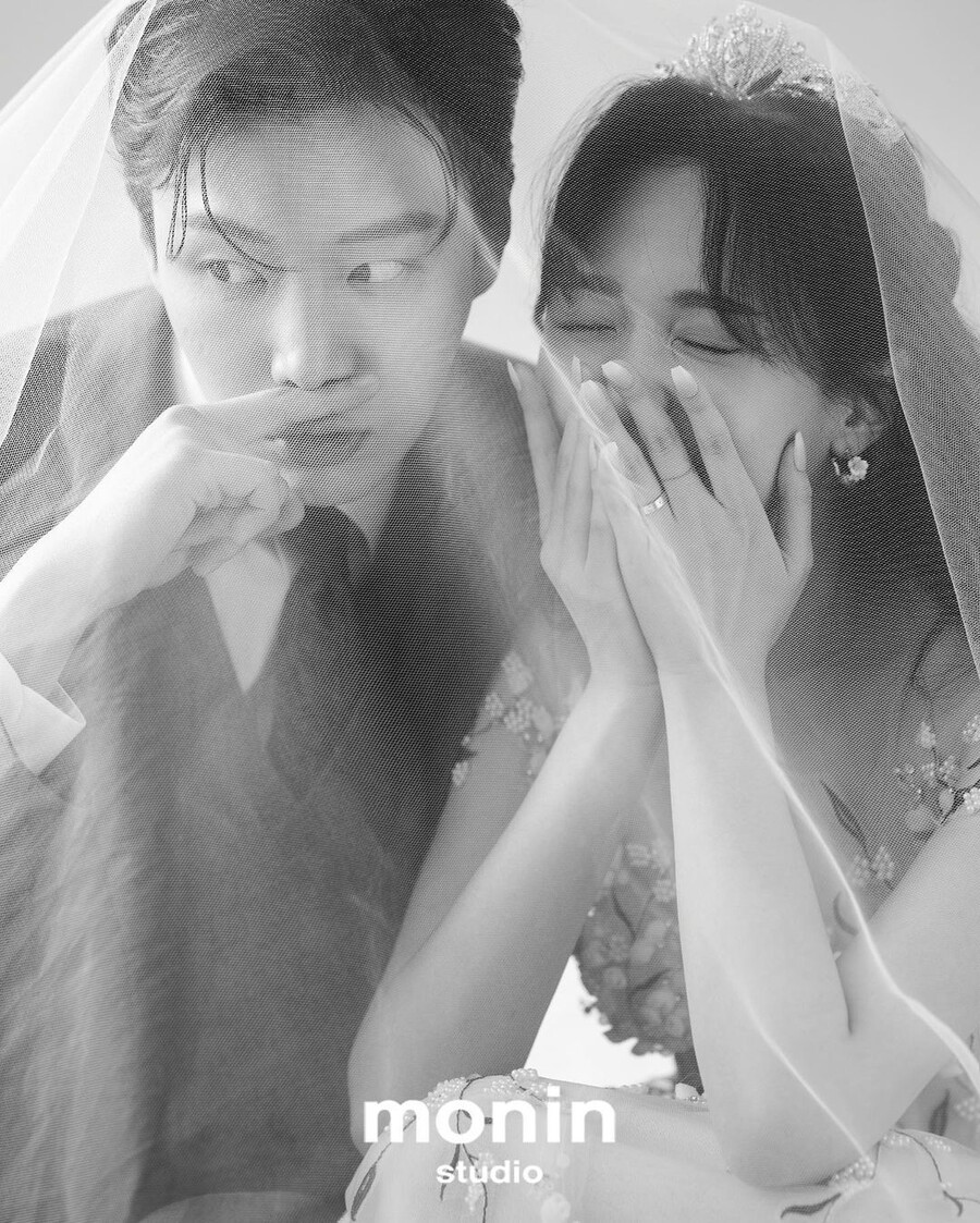 ▲ 포커즈 예준(왼쪽), 라니아 티애. 출처| 웨딩플래너 인스타그램