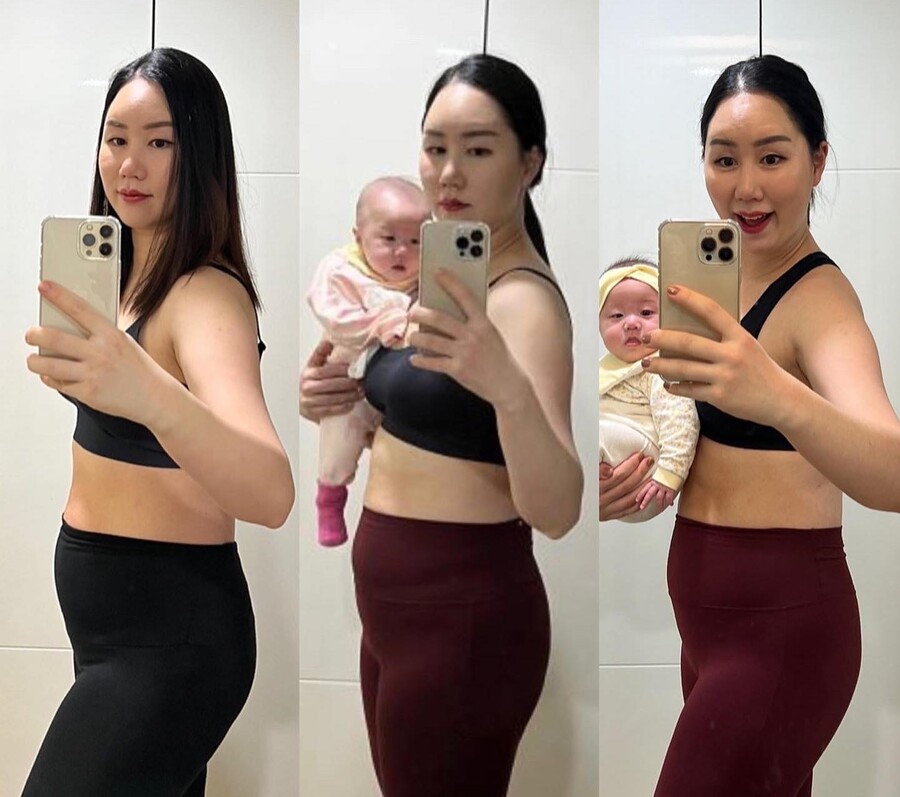 황신영, 세쌍둥이 출산 후 33kg 감량…106→73kg "뱃살 점점 들어가"