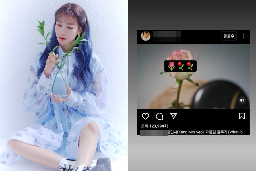 ▲ 강민서(왼쪽), 한소희 SNS. 출처| 서우이엔엠, 한소희 인스타그램