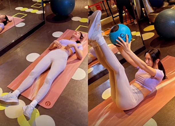 클라라, 입으나마나한 초밀착 레깅스…운동 하는건지 몸매자랑 하는건지