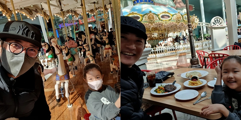 '52세' 안재욱, 똑닮은 7살 딸과 놀이동산 나들이…아빠가 더 신났네