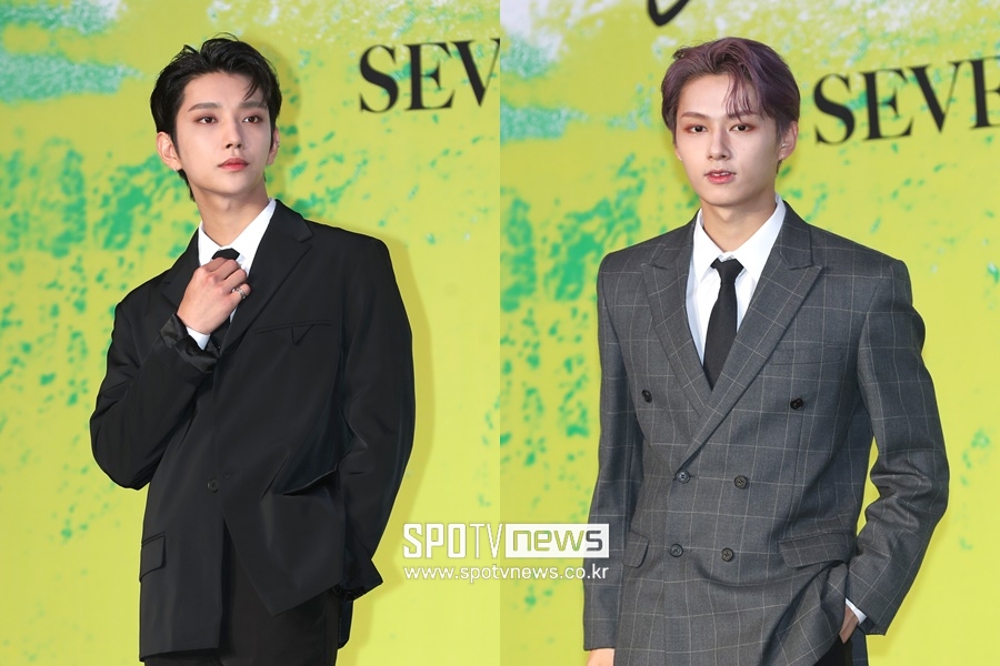▲ 세븐틴 조슈아(왼쪽), 준.   ⓒ곽혜미 기자