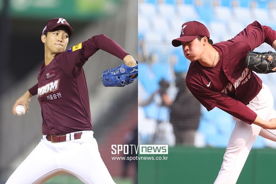 ▲ 키움 히어로즈 투수 안우진(왼쪽)-장재영. ⓒ곽혜미 기자