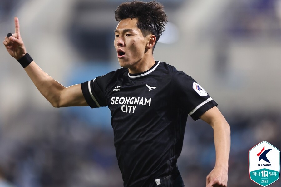 ▲ 대구FC전에서 골을 넣은 성남FC 전성수 ⓒ한국프로축구연맹
