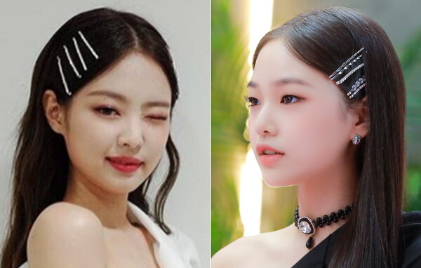 ▲ 블랙핑크 제니(왼쪽)와 그의 닮은꼴로 '울산 제니'로 불리는 박보은. 스포티비뉴스DB, 펑키스튜디오