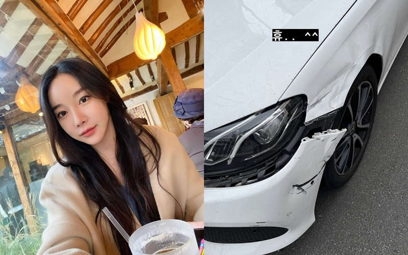 '김상혁 전처' 송다예, 외제차 범퍼 박살 나…"이번이 세 번째 사고"