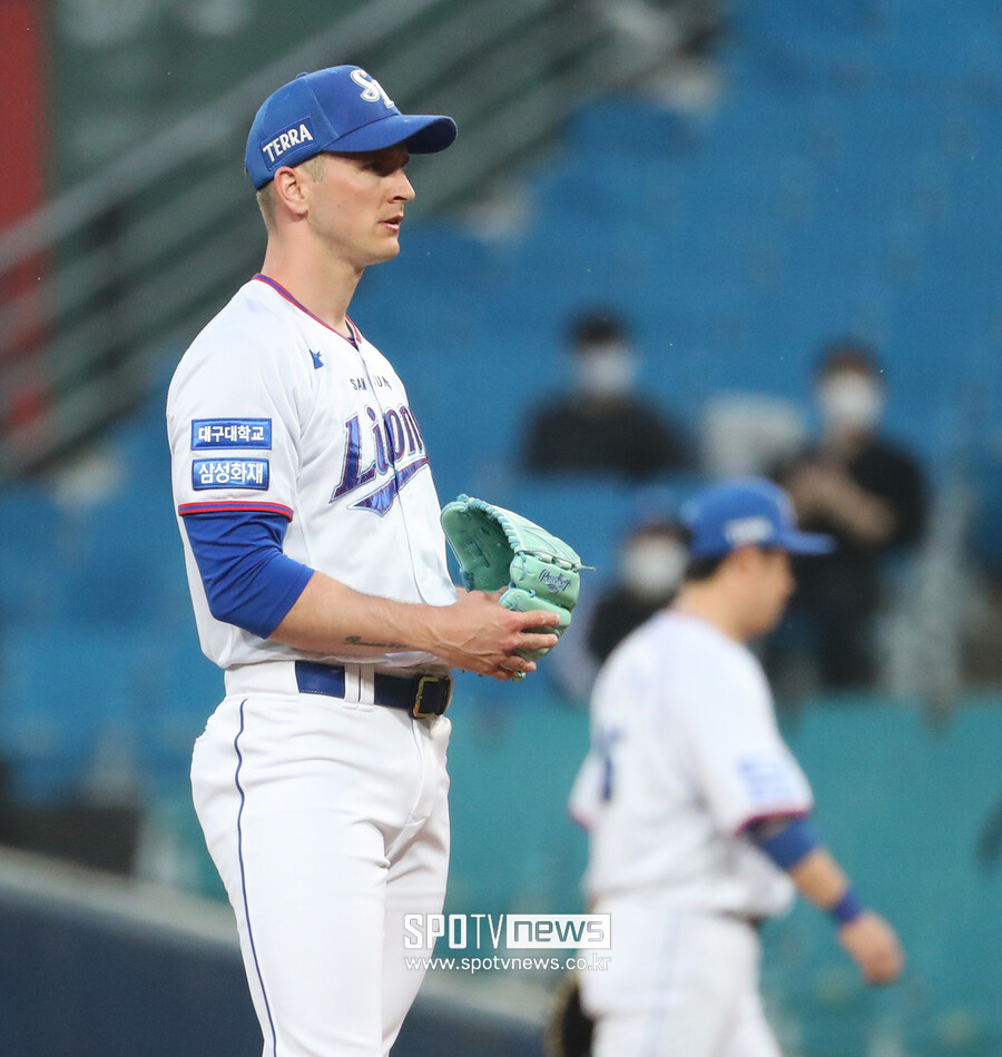 ▲ 삼성 라이온즈 데이비드 뷰캐넌 ⓒ 곽혜미 기자