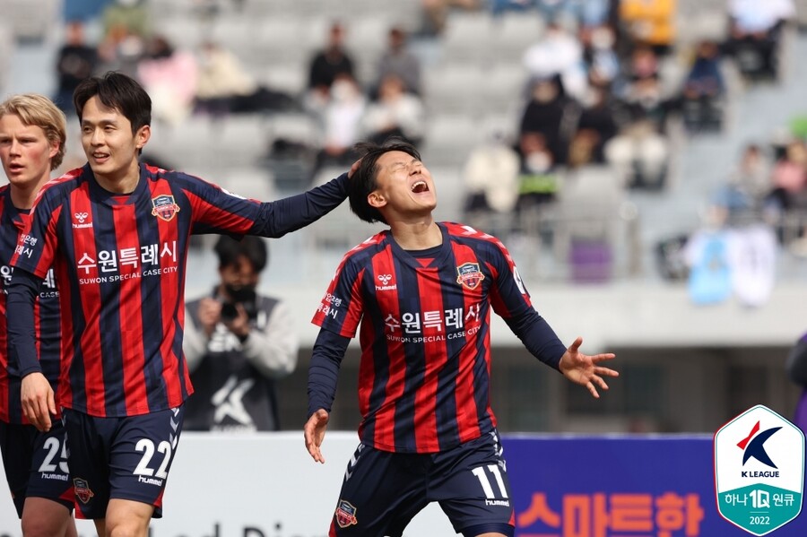 ▲ K리그 데뷔골을 작렬한 이승우. ⓒ한국프로축구연맹