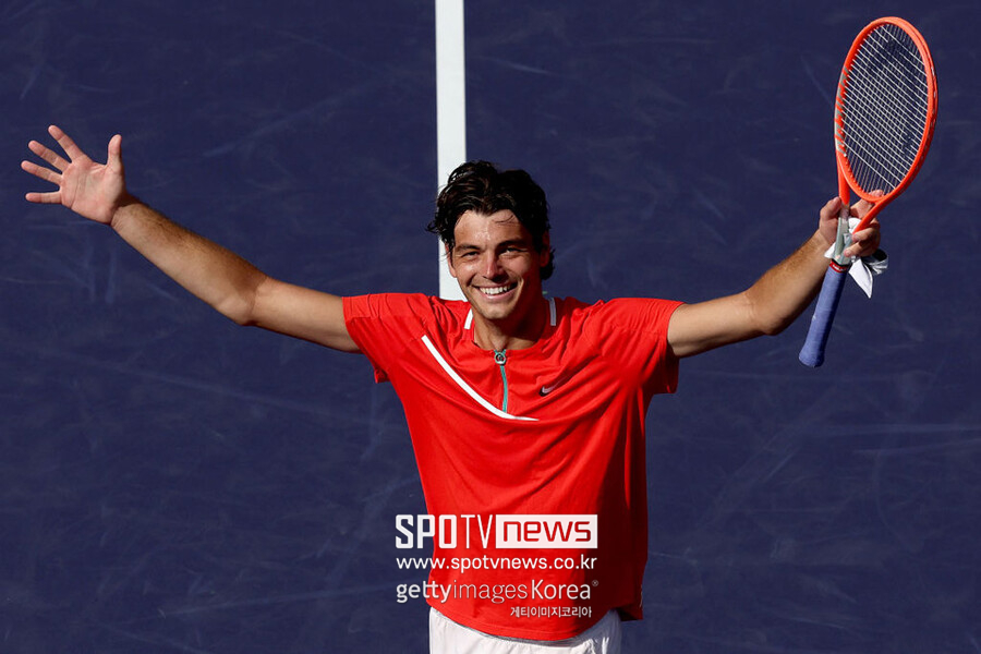 ▲ 2022년 ATP 투어 BNP 파리바 오픈 결승전에서 라파엘 나달을 꺾고 우승한 테일러 프리츠