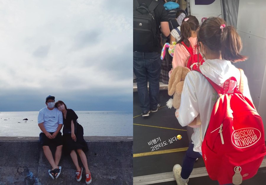 '정형돈♥' 한유라, 쌍둥이 유학 뒷바라지 많이 고달픈가 "비행기 그만타고 싶어"