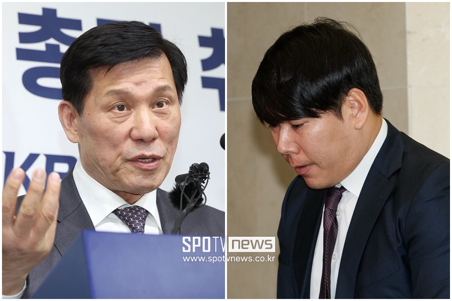 ▲ 허구연 KBO 신임 총재(왼쪽)와 강정호 ⓒ 곽혜미 기자