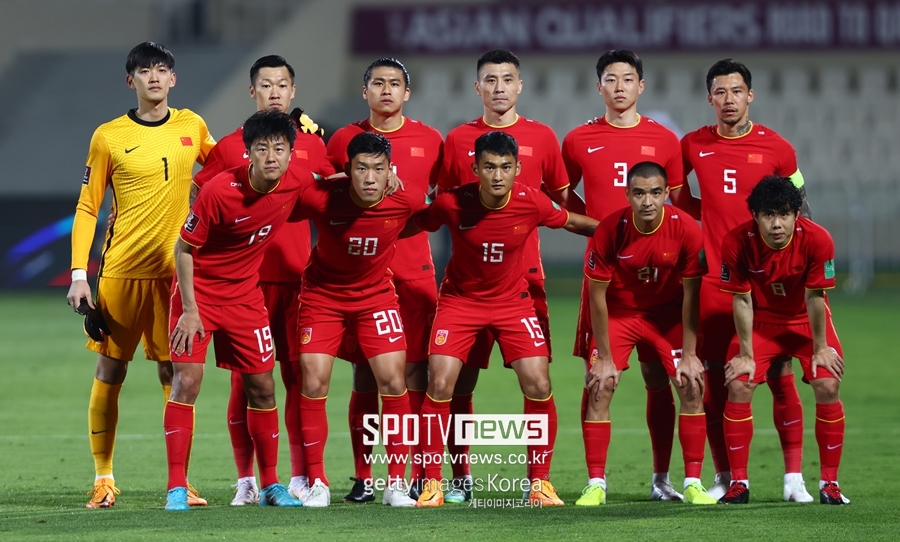 ▲ 중국 남자축구 대표팀.