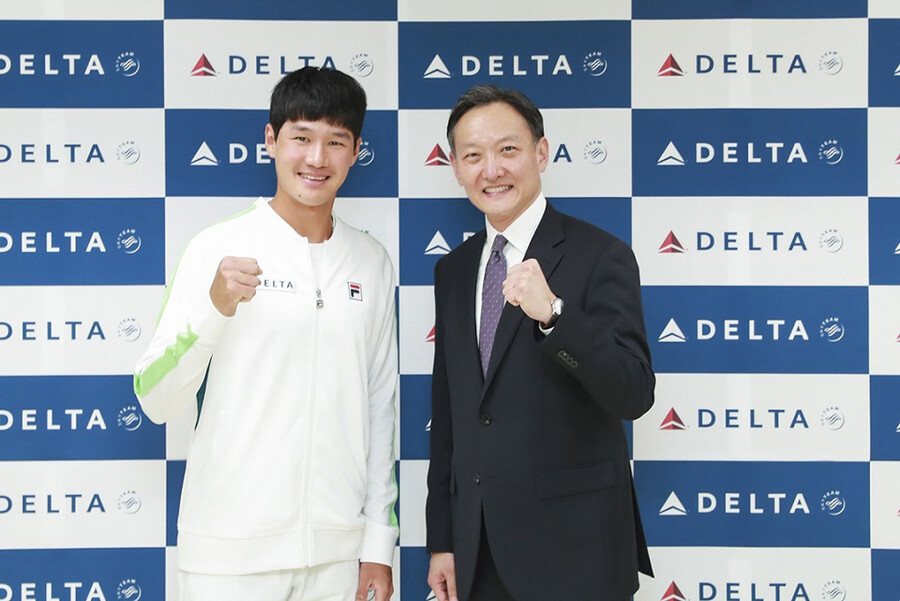 '테니스 간판' 권순우, 델타항공과 후원 계약
