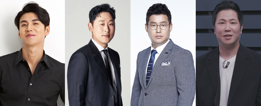 ▲ 왼쪽부터 SPOTV '스포츠타임 베이스볼'의 이대형, 윤석민, 안치용, 김성배. 제공|SPOTV