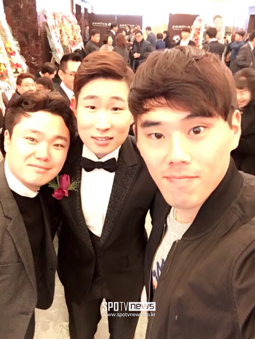 ▲ 1990년생 동갑내기로 친하게 지냈던 故 김동은과 이재학, 김재윤(왼쪽부터). ⓒ김재윤 제공