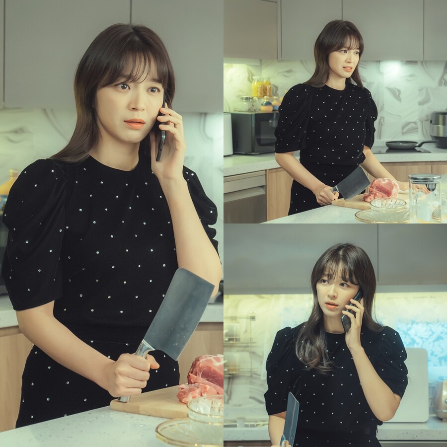 '결사곡3' 송지인, 분노의 식칼 내리찍기…천진함 어디가고 '오싹'