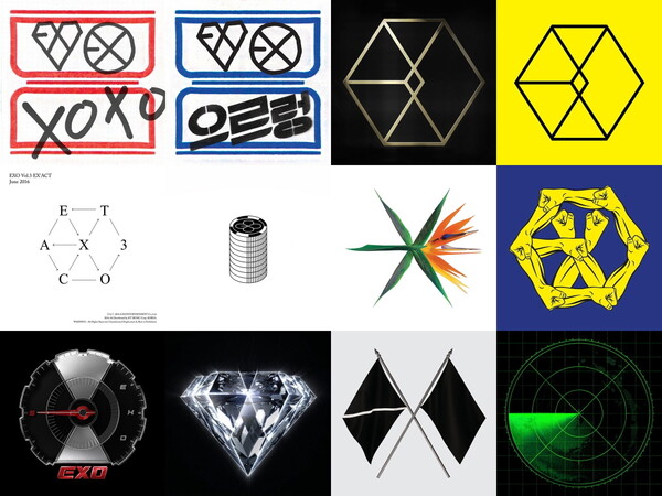 ▲ 엑소가 지난 10년간 발표한 앨범 커버들. 제공|SM엔터테인먼트