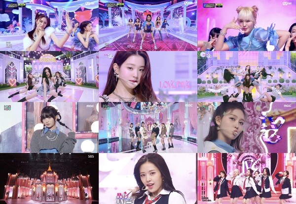 ▲ 아이브가 신곡 '러브 다이브'로 첫주 방송활동을 마쳤다. 방송화면 캡처
