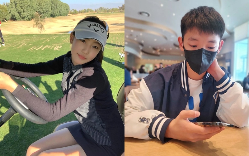 ▲ 송지아(왼쪽)와 송지욱. 출처| 박연수 인스타그램
