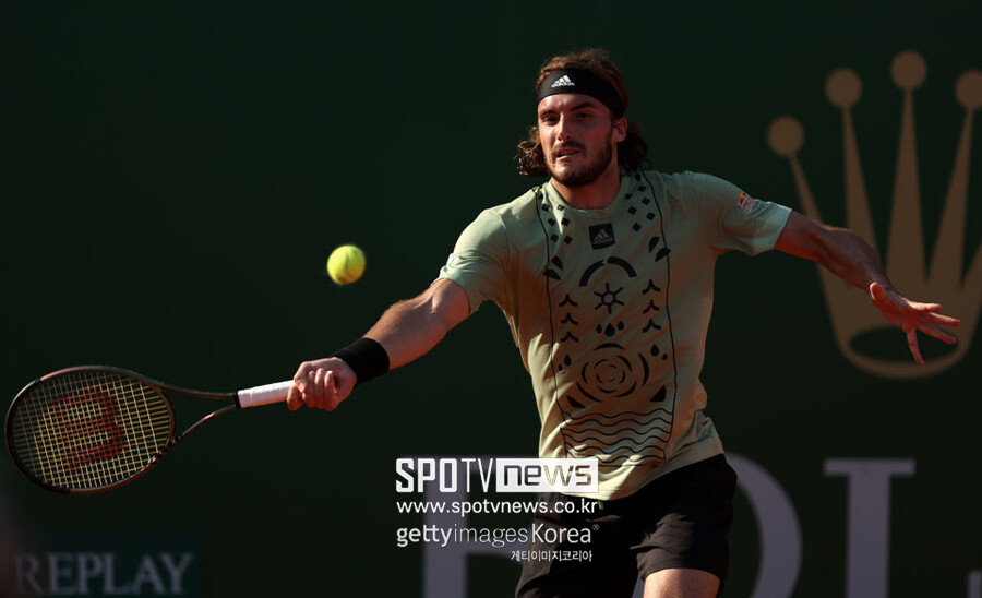 ▲ 2022 ATP 투어 몬테카를로 마스터즈에서 경기를 펼치고 있는 스테파노스 치치파스