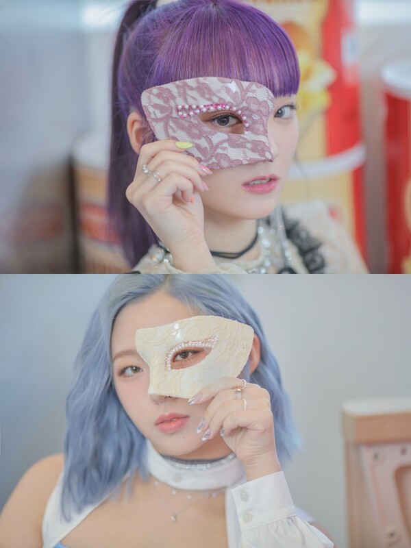 ▲ 아이칠린 이지(위), 채린 재킷 이미지. 제공|케이엠이엔티