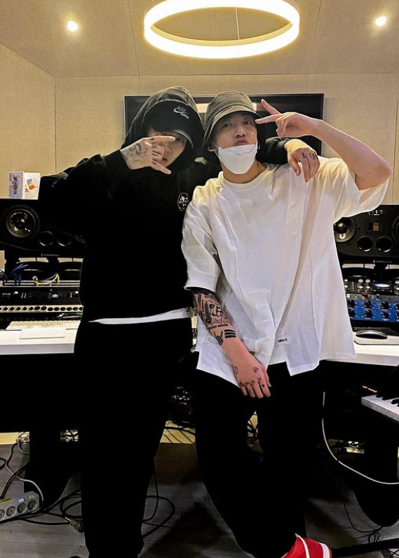 ▲ 박재범(왼쪽)과 정국. 출처| 박재범 인스타그램
