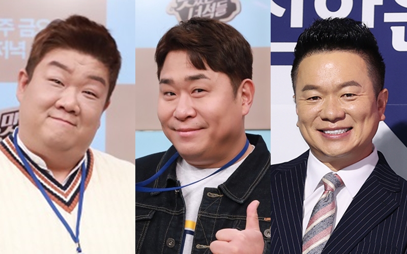 ▲ 코미디언 유민상, 문세윤, 김태균(왼쪽부터). 출처| iHQ, 스포티비뉴스DB