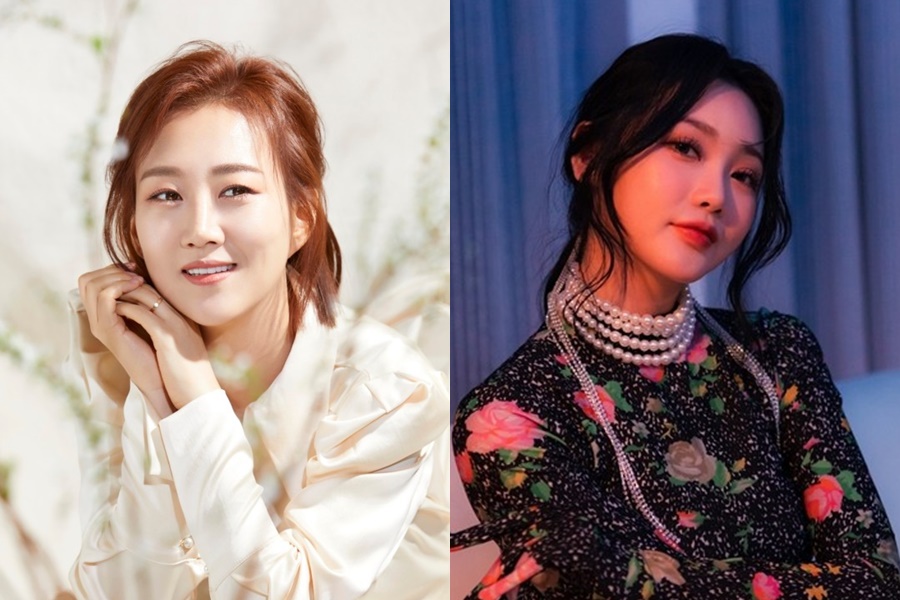 ▲ 장윤정(왼쪽), 홍지윤. 제공| 스카이이앤엠, 린브랜딩