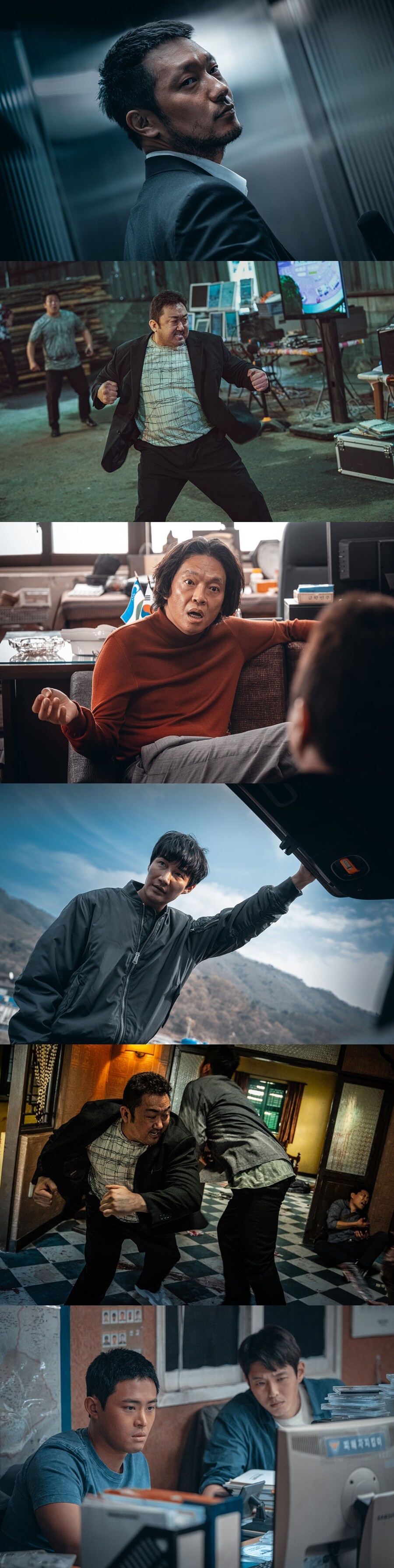 ▲  '범죄도시2' 1차 공식 스틸. 제공|에이비오엔터테인먼트, 메가박스중앙㈜플러스엠