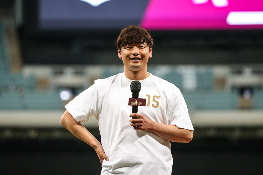 ▲ 오주원이 은퇴사를 말하고 있다.ⓒ키움 히어로즈