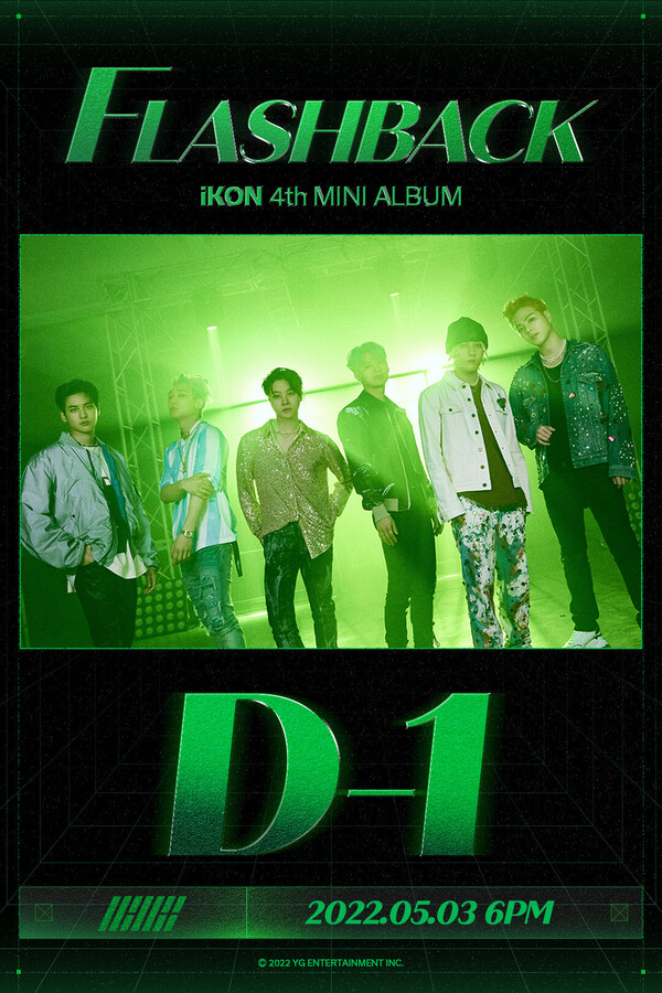 ▲ 아이콘 새 앨범 '플래시백' 발표 D-1 포스터. 제공|YG엔터테인먼트