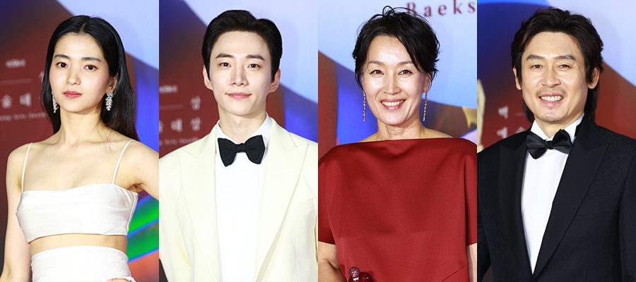 ▲ 왼쪽부터 김태리, 이준호, 이혜영, 설경구. 제공|백상예술대상 사무국