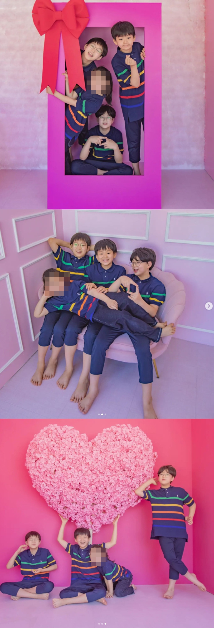 '판사♥' 송일국, 훌쩍 큰 삼둥이 근황 공개…의젓한 청소년이 다됐네