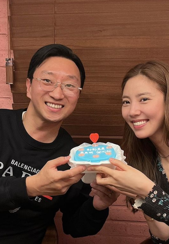▲ 이규혁(왼쪽)과 손담비. 출처| 손담비 인스타그램